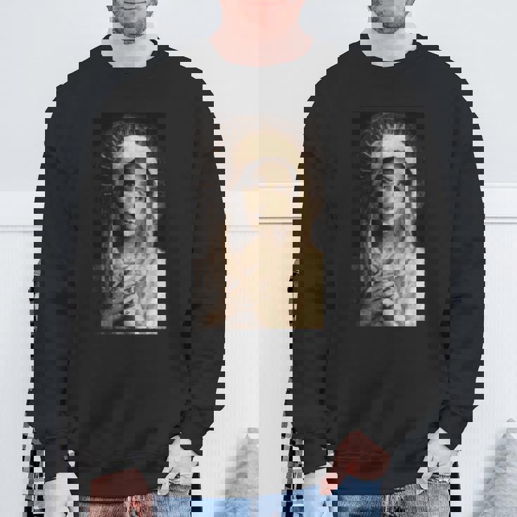 聖母マリア マリア カトリック絵画 長袖tシャツ スウェットシャツ 高齢者への贈り物