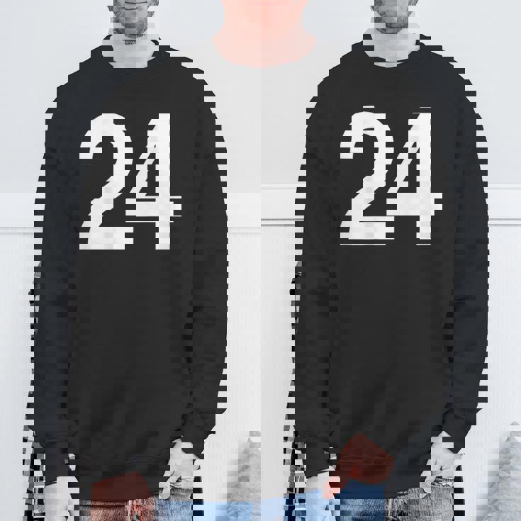 背番号24 番号付きシャツ番号 スウェットシャツ 高齢者への贈り物