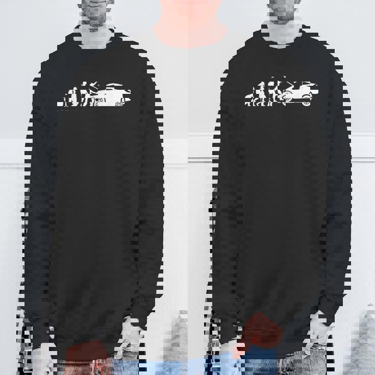 自動車整備士 おもしろ自動車工房 メカニック進化 スウェットシャツ 高齢者への贈り物