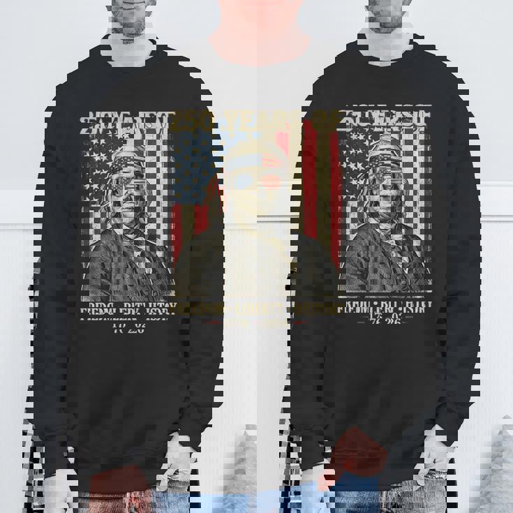 自由の250年 自由の歴史 創設父 レトロ 長袖tシャツ スウェットシャツ 高齢者への贈り物