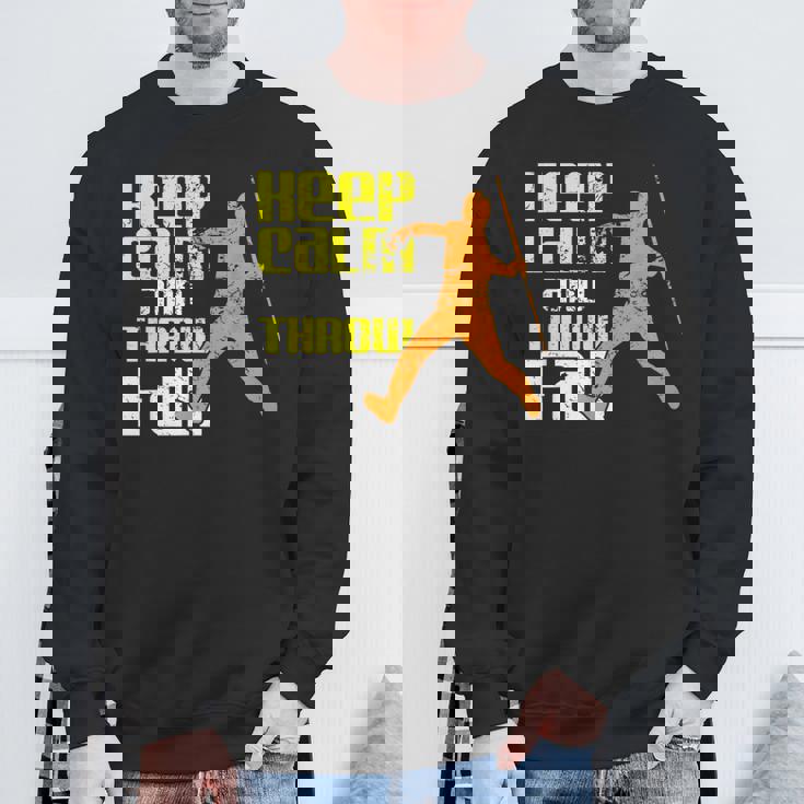 落ち着いて遠くに投げろ スウェットシャツ 高齢者への贈り物