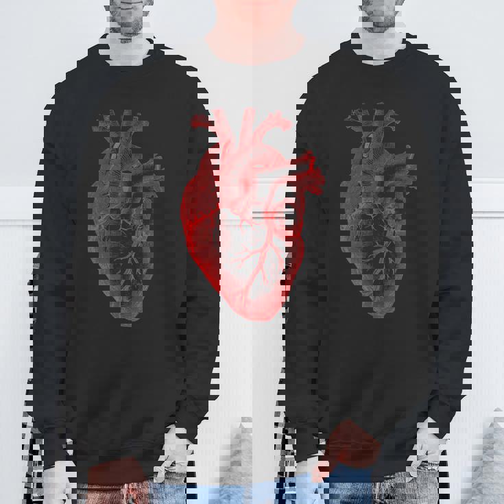 解剖学的心臓解剖科学生物学臓器研究 スウェットシャツ 高齢者への贈り物