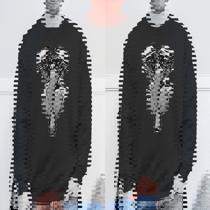 超セクシーhdパンヘッドピンナップバイク、バイカーギアvtwin スウェットシャツ 高齢者への贈り物