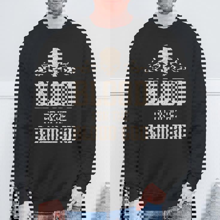 邪悪な頭蓋骨の血 血神 地獄の魔王 スウェットシャツ 高齢者への贈り物