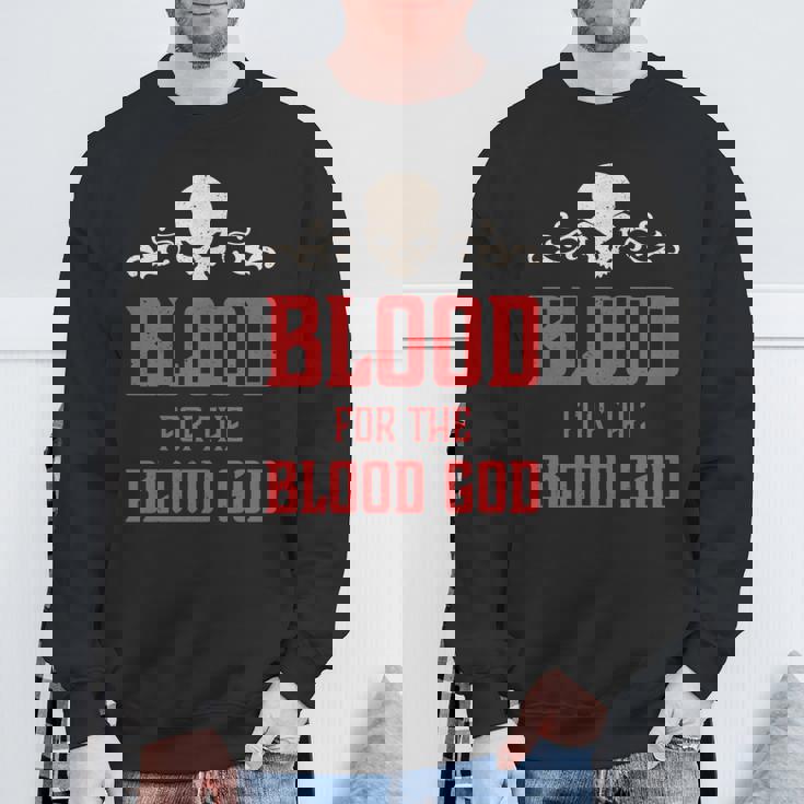 邪悪な頭蓋骨の血 血神 地獄の魔王 長袖tシャツ スウェットシャツ 高齢者への贈り物