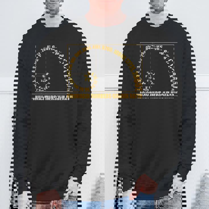 金比 フィボナッチスパイラル タイポグラフィック スウェットシャツ 高齢者への贈り物