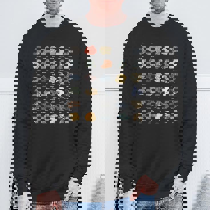 鉱石 宝石 クリスタル ロックコレクション スウェットシャツ 高齢者への贈り物