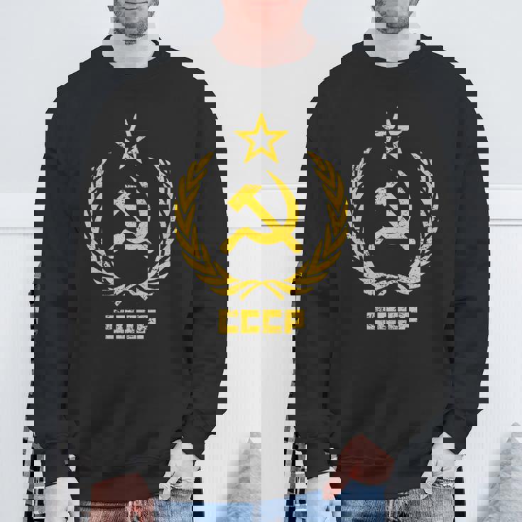 鎌と槌の星cccpソビエト連邦 長袖tシャツ スウェットシャツ 高齢者への贈り物