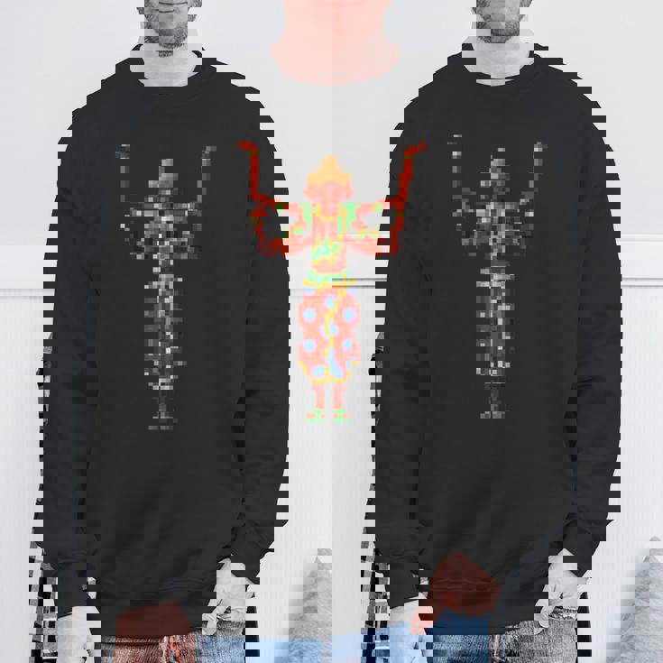 阿修羅ドット絵 スウェットシャツ 高齢者への贈り物