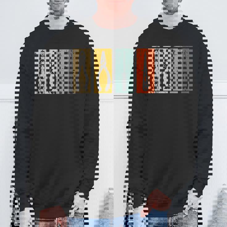 電工工具 レトロ 職人 スウェットシャツ 高齢者への贈り物