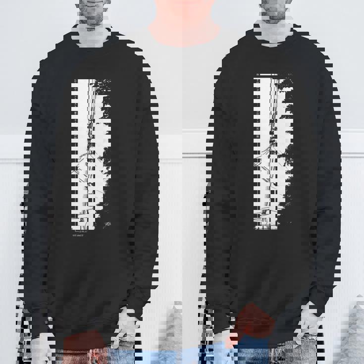 電柱 日本の アニメ ストリートウェア レトロな 雰囲気 スウェットシャツ 高齢者への贈り物