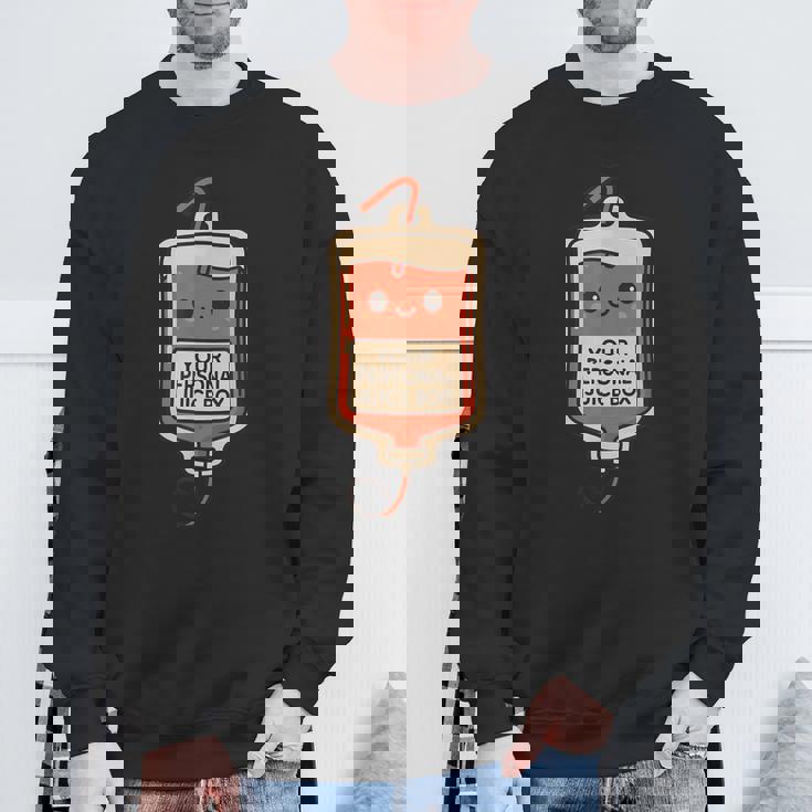 面白い かわいい 静脈内科医 血液バッグ 看護師 医療 ユーモア スウェットシャツ 高齢者への贈り物