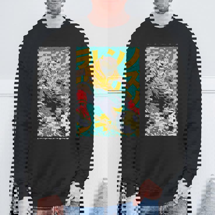 面白い 漫画 アニメ 日本美術 カワウソ サッカー 選手 キッズ 男性 長袖tシャツ スウェットシャツ 高齢者への贈り物