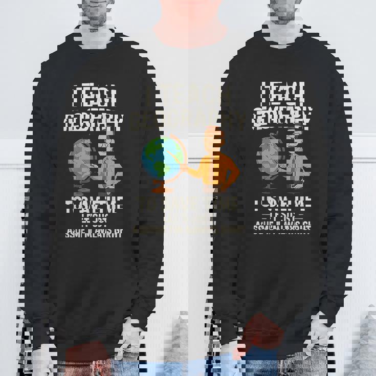 面白い 高校 男性 地理 先生 ティーンエイジャー ジョーク スウェットシャツ 高齢者への贈り物