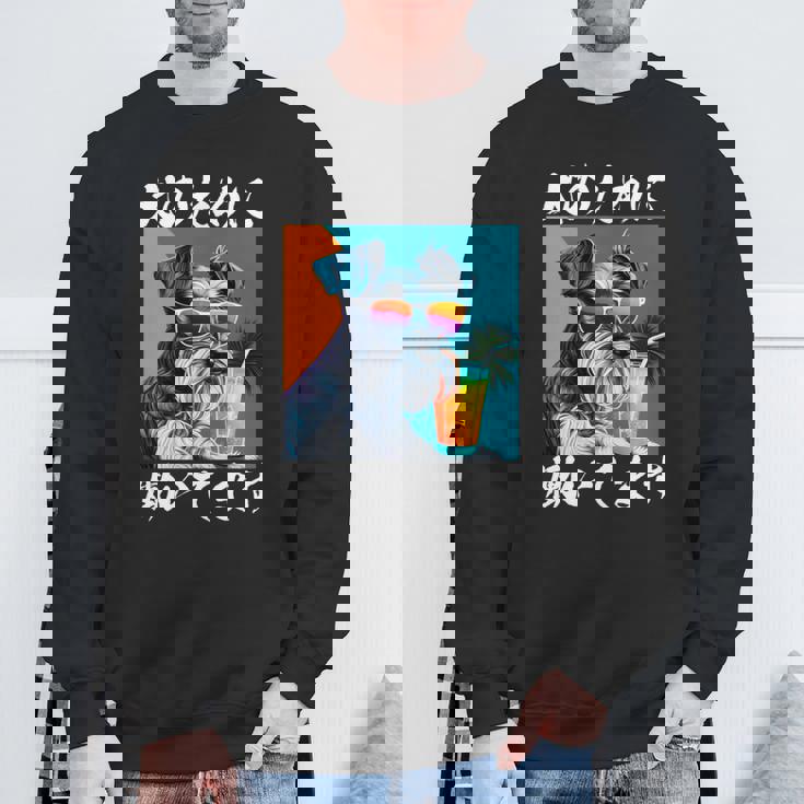 面白いtシャツ シュナウザー イヌ わんこ メンズ 犬好き グッズ おもしろ 面白い 服 ネタ わんこ 長袖tシャツ スウェットシャツ 高齢者への贈り物