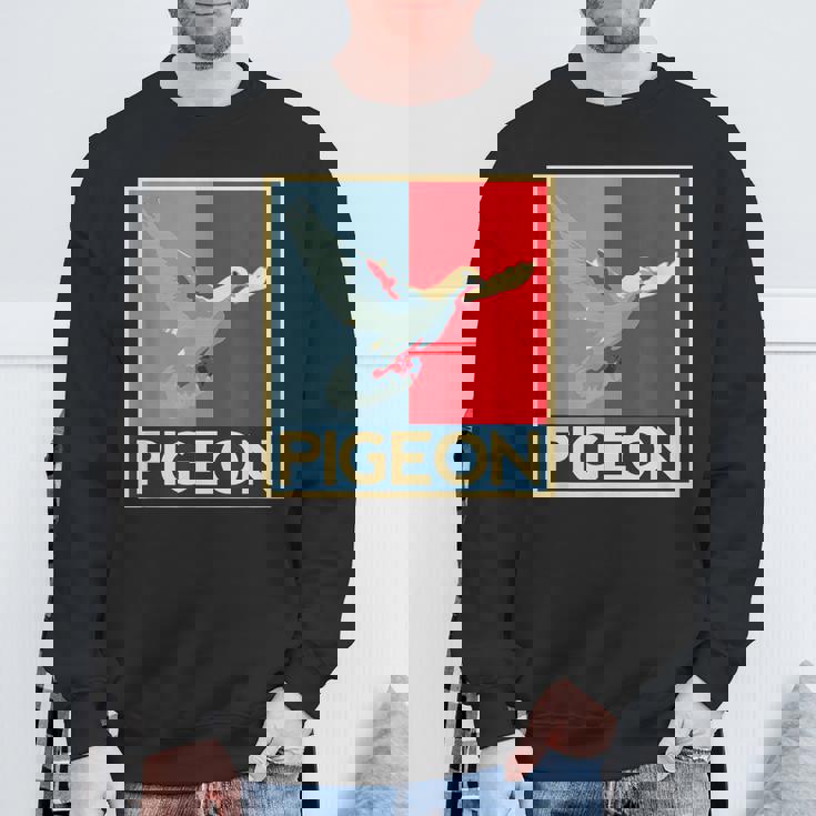 面白いtシャツ ハト 鳥 鳩 クール バードウォッチング 服 メンズ おもしろ 面白い おもしろグッズ スウェットシャツ 高齢者への贈り物