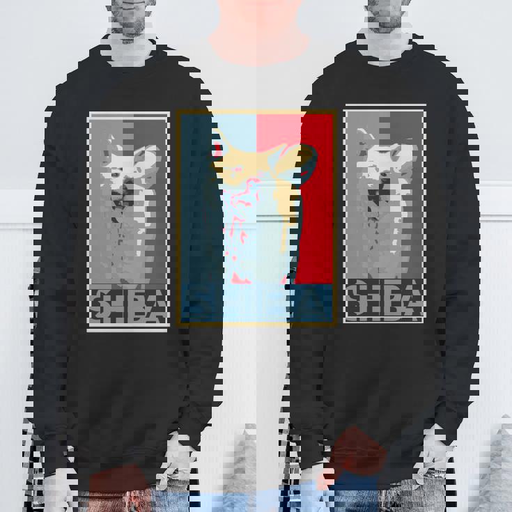 面白いtシャツ 柴犬 犬 わんこ メンズ おもしろ 面白い 服 おもしろグッズ ネタ ポスター 長袖tシャツ スウェットシャツ 高齢者への贈り物