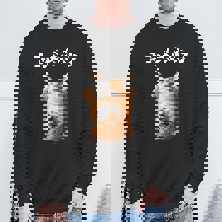 面白いtシャツ 柴犬 犬 イヌ コッペパン メンズ 犬好き グッズ かわいい おもしろ 面白い 服 ネタ 長袖tシャツ スウェットシャツ 高齢者への贈り物