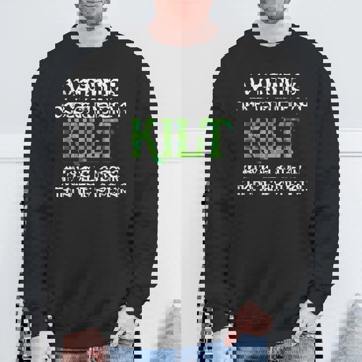 メンズ 面白いタータンスカート キルトの言葉 男性用 スウェットシャツ 高齢者への贈り物