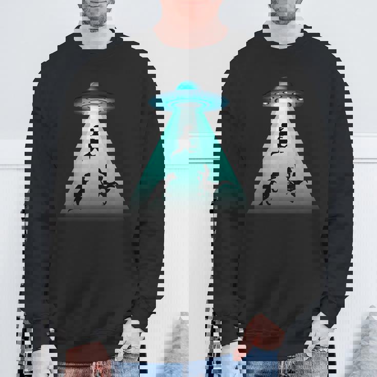 面白いヴィンテージエイリアン恐竜愛好家誘拐ギフト 大人キッズ スウェットシャツ 高齢者への贈り物