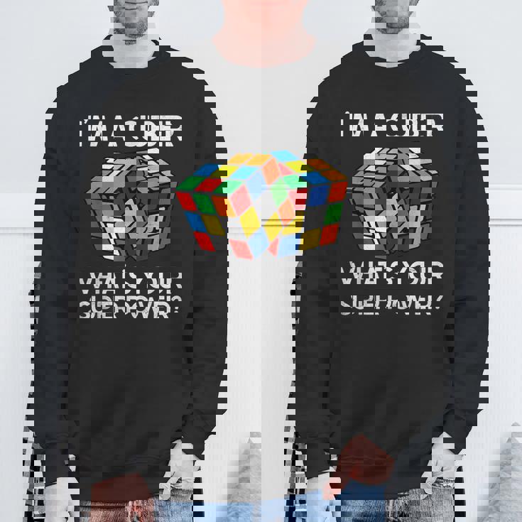 面白い数学愛好家ルービックキューブ愛好家数学教師 スウェットシャツ 高齢者への贈り物