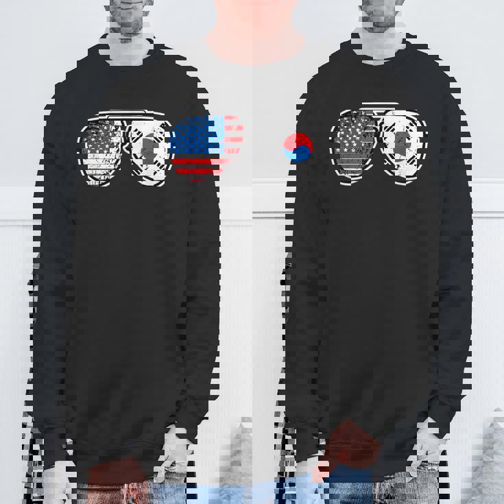 韓国アメリカン プライド サングラス 韓国国旗 アメリカ国旗 スウェットシャツ 高齢者への贈り物