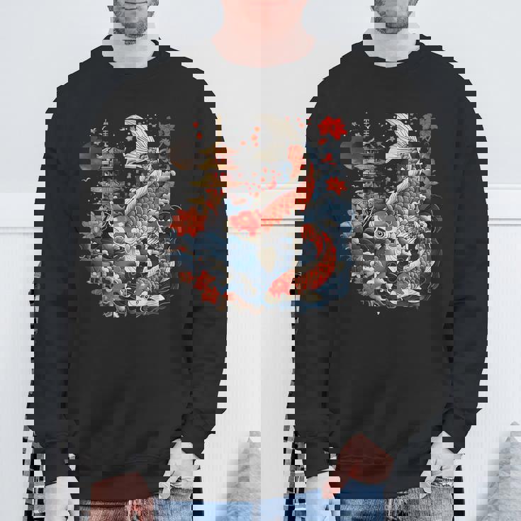 鯉 桜 桜 季節 アジアン 鯉 塔 寺 スウェットシャツ 高齢者への贈り物