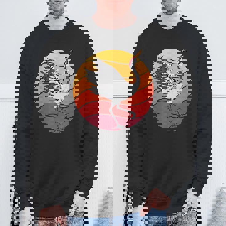 鶴 Crane Retrounset 鶴 スウェットシャツ 高齢者への贈り物