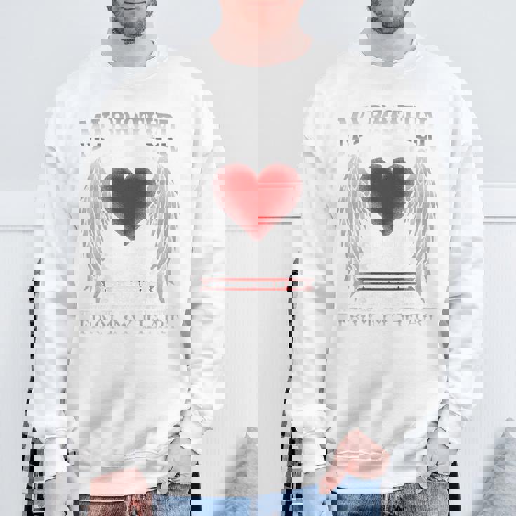 バックプリント My Guardian Angel Brotherメモリアル スウェットシャツ 高齢者への贈り物