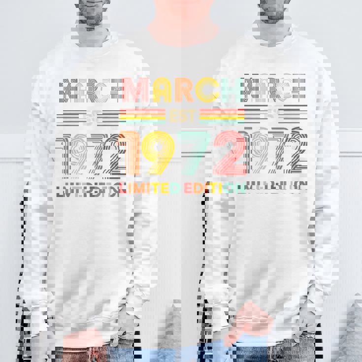 1972年3月日 誕生日 限定版 54歳 54歳 スウェットシャツ 高齢者への贈り物