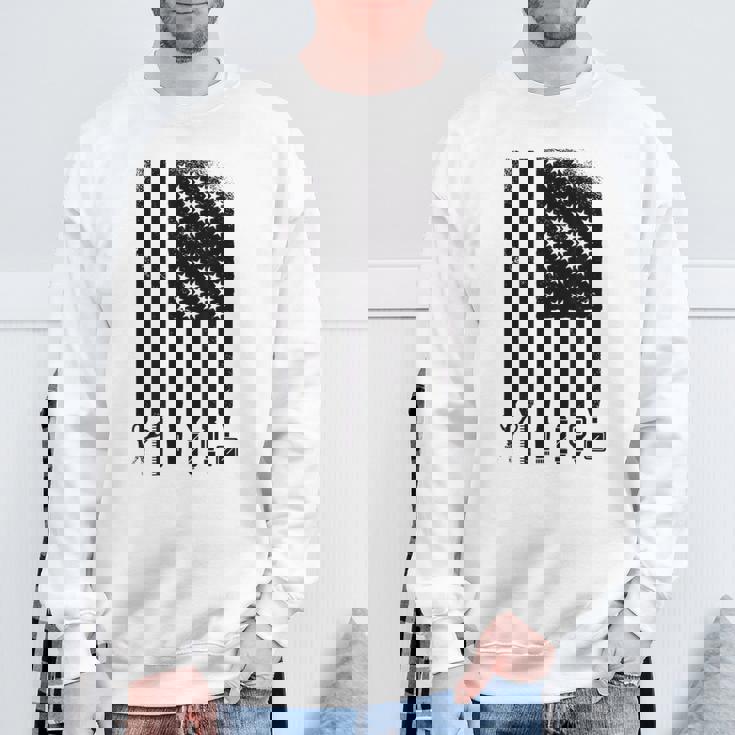 Awesome Barber Usa フラッグ 星 クール コーム ハサミ スウェットシャツ 高齢者への贈り物