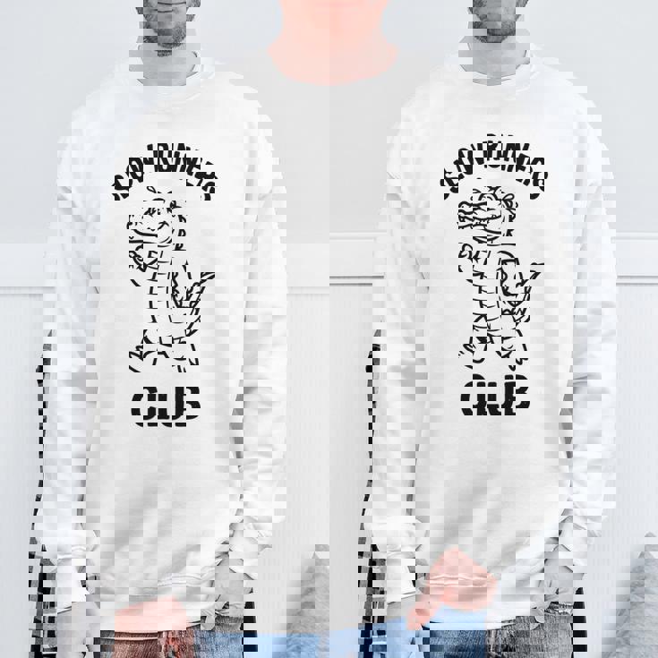 Crocodilelow Runners Club おもしろランニングマスコット 長袖tシャツ スウェットシャツ 高齢者への贈り物