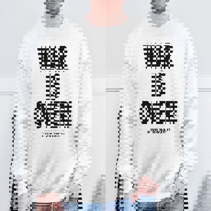 Exclusive War Is Over ご希望の場合限定ブラックプリント 長袖tシャツ スウェットシャツ 高齢者への贈り物
