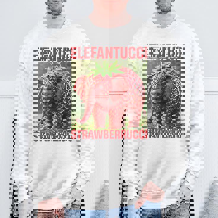 Brainrot Animal Gen Alpha Meme ストロベリーエレファント スウェットシャツ 高齢者への贈り物