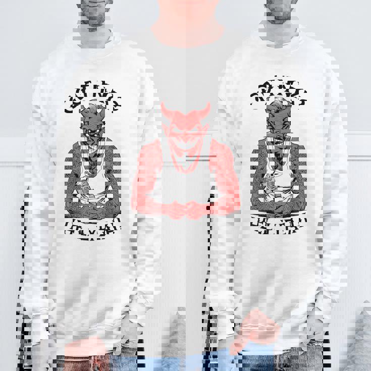 Got Ink Tattoo Devil Hell Yeah Inked Tattooist スウェットシャツ 高齢者への贈り物