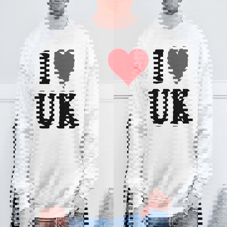 I Heart Uk Initials I Love UK First And Last Name U K 長袖tシャツ スウェットシャツ 高齢者への贈り物