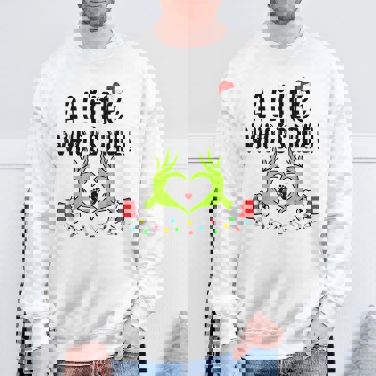 A Little Who Is Due Christmas Pregnancy Announcement Sweatshirt Gifts for Old Men