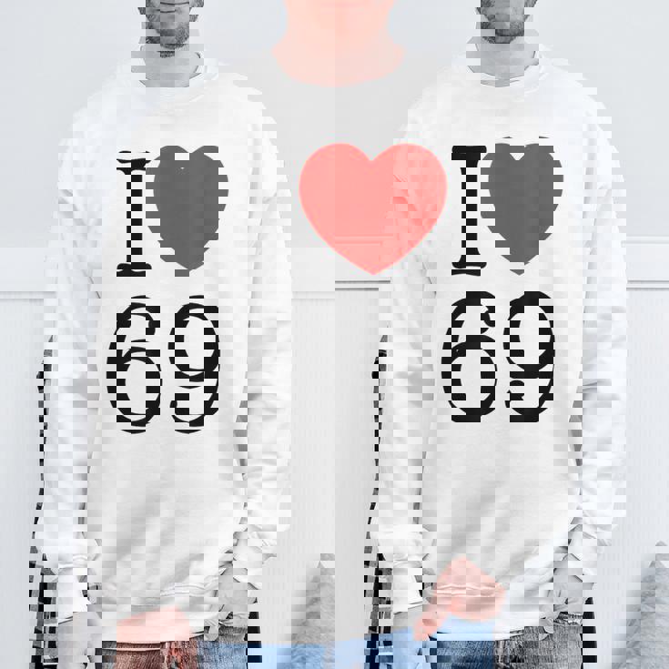 I Love 69 ファニーtシャツ スウェットシャツ 高齢者への贈り物