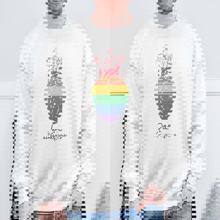 Love Wins Always Lgbt Lgbtq レインボープライド月間サポート スウェットシャツ 高齢者への贈り物