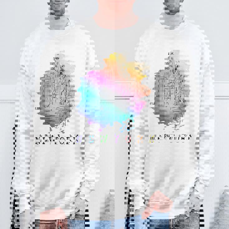 Nyc ニューヨークシティスカイライン 自由の女神 スウェットシャツ 高齢者への贈り物