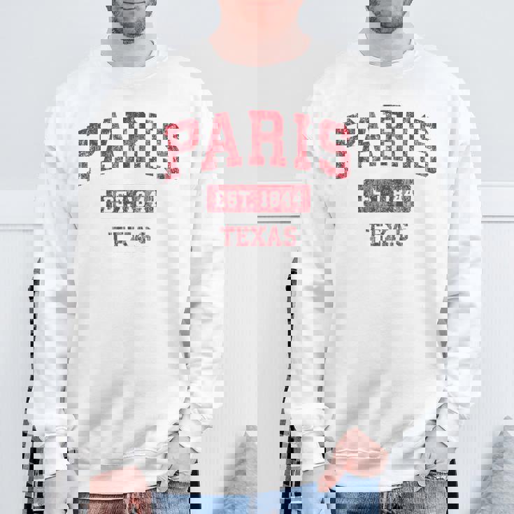 Paris Texas Tx ビンテージスポーツデザイン レッドデザイン スウェットシャツ 高齢者への贈り物