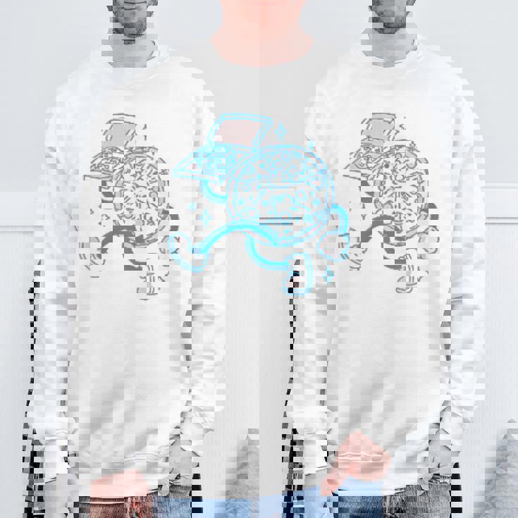 Pizza Perfect The Best Pizza On Earth バックプリント スウェットシャツ 高齢者への贈り物