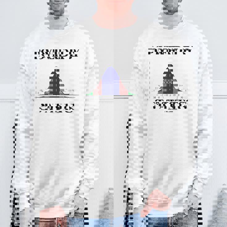 Powered Bytatistics ベルカーブ オタク ユーモア スウェットシャツ 高齢者への贈り物