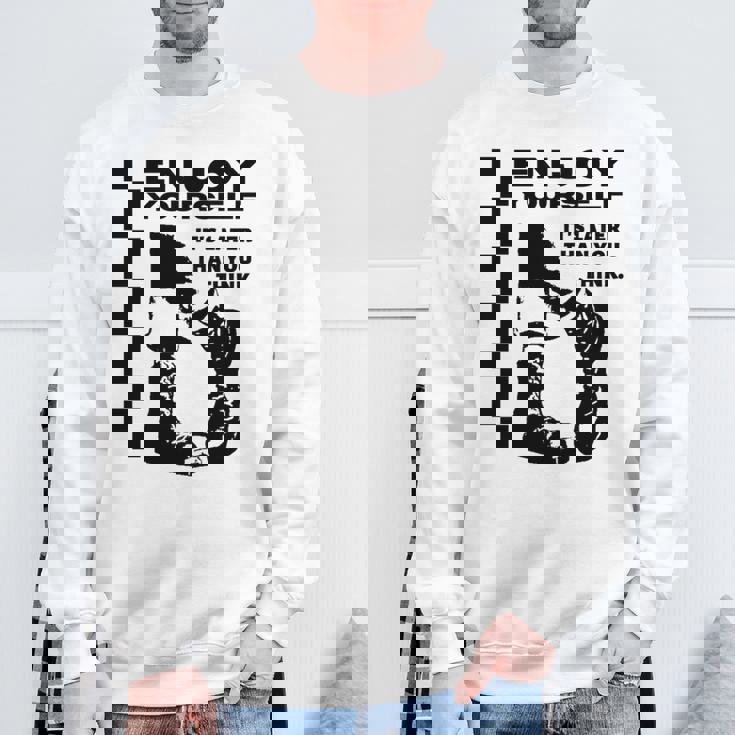 Skakaka Enjoy Yourself Its Later Than You Think 長袖tシャツ スウェットシャツ 高齢者への贈り物