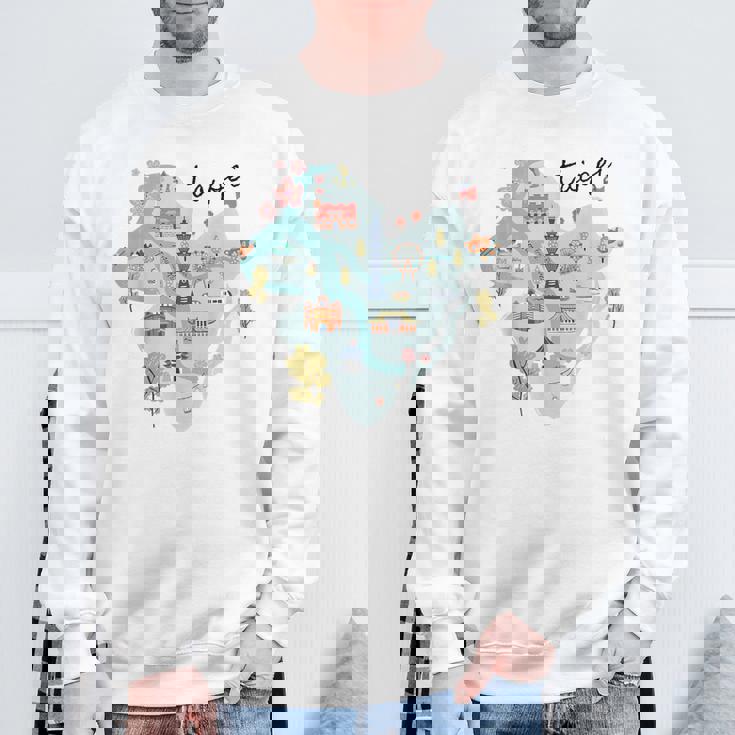 Travel Around Asia 台湾 台北地図 バケーション お土産 スウェットシャツ 高齢者への贈り物