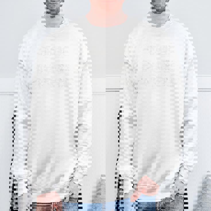 「今月の目標 知らない猫について行かない」面白い 筆文字 ユーモア満点 背面に文字入りデザイン おもしろプリント スウェットシャツ 高齢者への贈り物