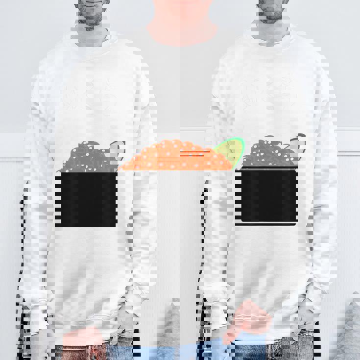 【いくら】イクラ 寿司 おすし 軍艦巻き 可愛い おもしろ 面白い 鮭 魚卵 料理 文字 ネタ ウケ狙い 文字入り 変な スウェットシャツ 高齢者への贈り物