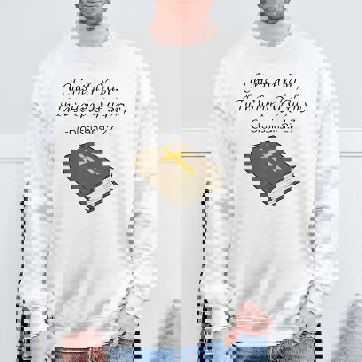 あなたの中のキリスト 聖書箇条 キリスト教 イエス・キリスト スウェットシャツ 高齢者への贈り物