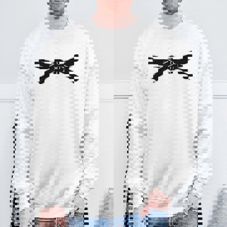 かっこいい日本武道空手柔道黒帯 スウェットシャツ 高齢者への贈り物