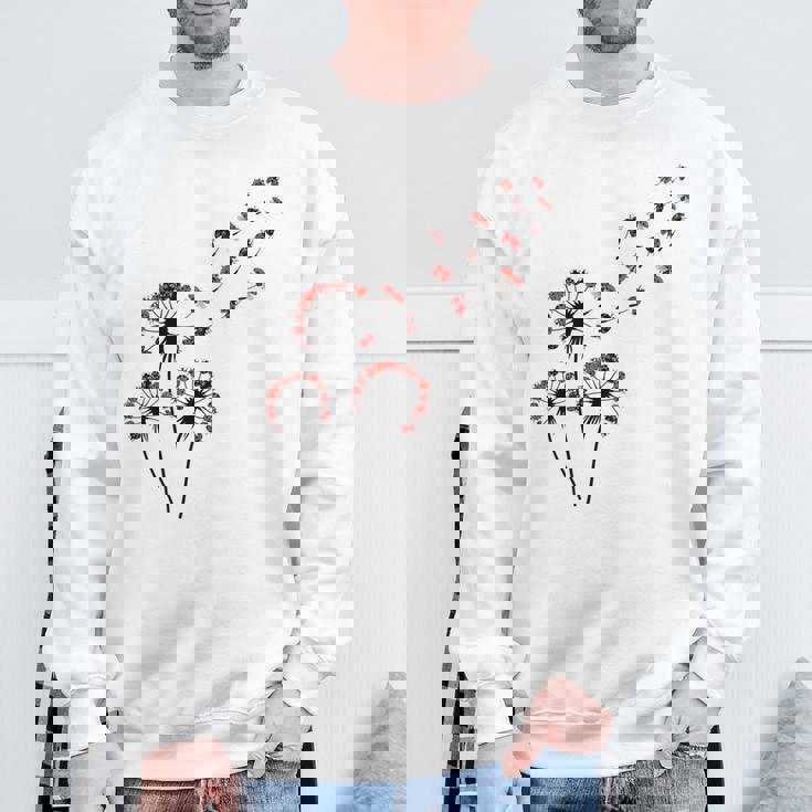 てんとう虫愛好家のためのフラワータンポポてんとう虫シャツ スウェットシャツ 高齢者への贈り物